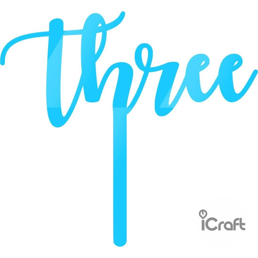 Cake Topper Three - 4