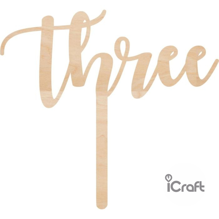 Cake Topper Three - 5