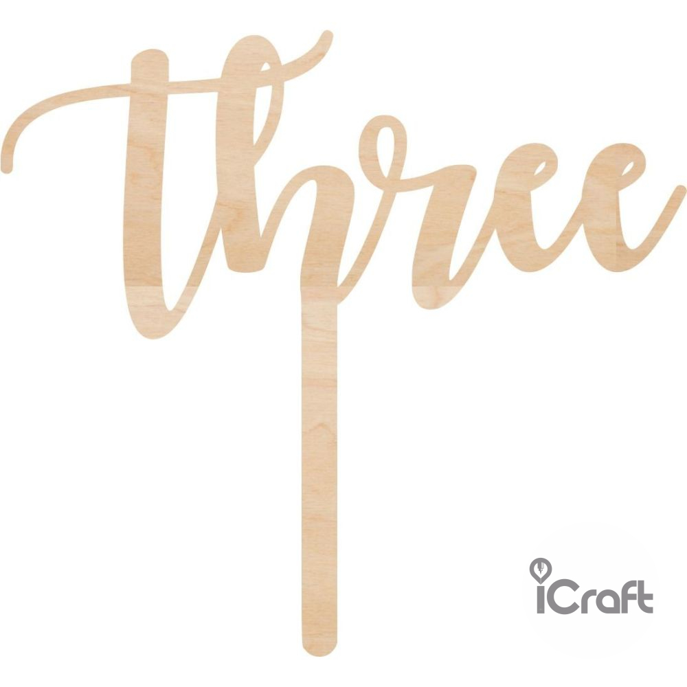 Cake Topper Three - 5