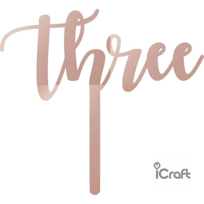 Cake Topper Three - 8