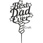 Cake Topper Best Dad ever 2 - 1