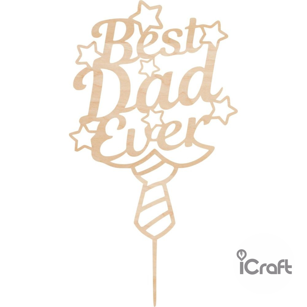 Cake Topper Best Dad ever 2 - 5