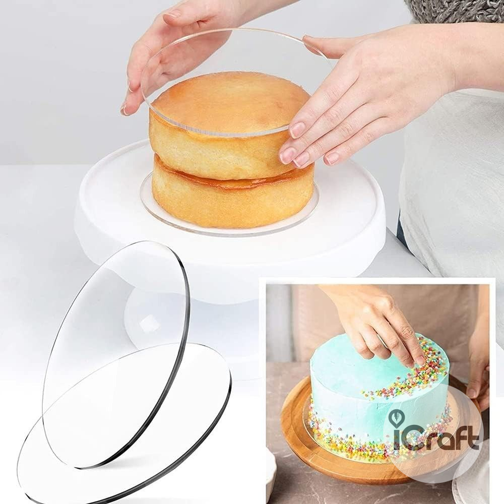 Στρογγυλές Βάσεις για Επικάλυψη Τούρτας με Γκανάς 2τμχ - 1