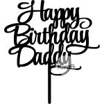 Cake Topper Happy Birthday Daddy - 1