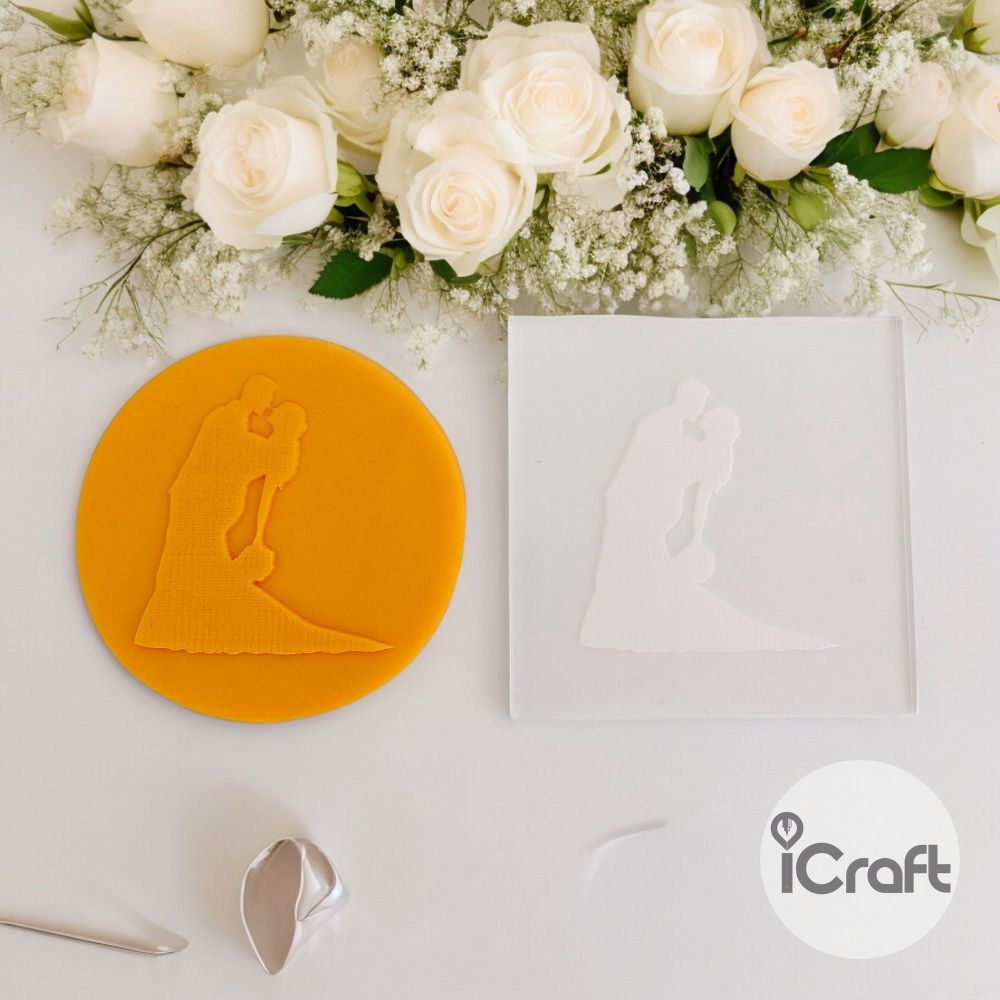 Σφραγίδα Ζαχαρόπαστας Wedding Silhouette - 1